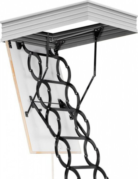 Metal GEDÄMMT Dachbodentreppe, Bodentreppe, Scherentreppe (2)