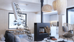 Fakro Brandschutz EI60 Min. Feuerhemmend Dachbodentreppe,Scherentreppe,Bodentreppe Deckenöffnung 500x700 mm Deckenhöhe 2200-3000 mm