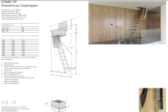 JAP Kombo PASSIVHAUS Dachbodentreppe,Scherentreppe,Bodentreppe Deckenhöhe 2750-3040mm Deckenöffnung 1100x700 mm