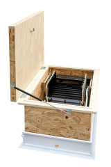 JAP Kombo PASSIVHAUS Dachbodentreppe,Scherentreppe,Bodentreppe Deckenhöhe 2750-3040mm Deckenöffnung 1100x700 mm