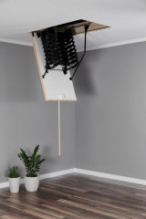 Dachbodentreppe Oman gedämmt, Scherentreppe, Bodentreppe Deckenöffnung 1000x600 mm Deckenhöhe 2000-2900 mm