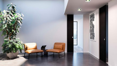 Schiebetür in der Wand Ermetika Absolute Evo TB 610 mm Zargenlose in Mauerwerk 1985 mm 150 mm