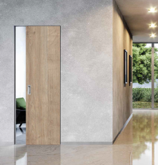 Schiebetür in die Wand -Natürliche Eiche Laminat