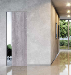 Schiebetür in die Wand -Flusseiche Laminat